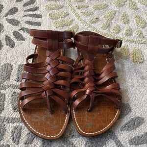 Brown Leather Gladiator Sandals